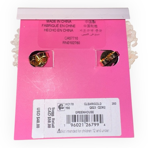 Kate Spade NWT Gold and Green Earrings - Picture 6 of 6